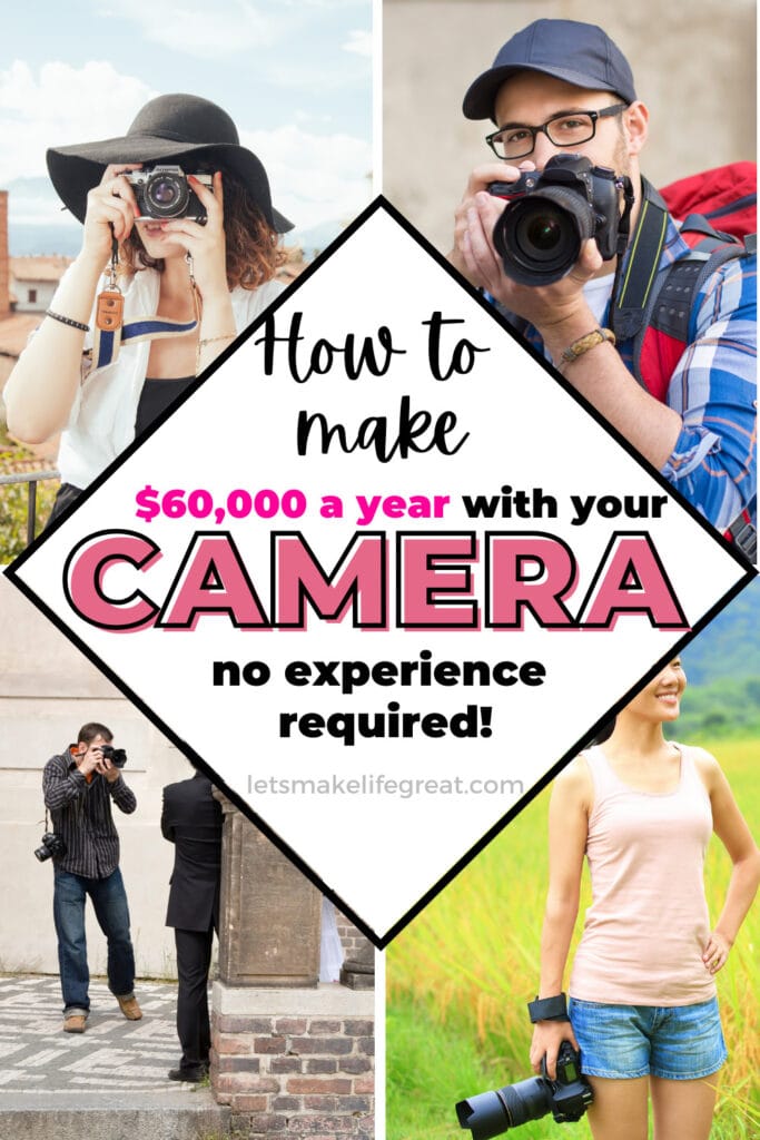 pinterest pin with text overlay - how to make $60,000 as a freelance videographer