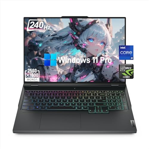 Lenovo Legion Pro 7i Gaming Laptop - 16" WQXGA 240Hz Display, Intel 24-Core i9-13900HX, NVIDIA GeForce RTX 4080, 64GB DDR5, 2TB SSD, Wi-Fi 6, Backlit Keyboard, Windows 11 Pro, with Laptop Stand