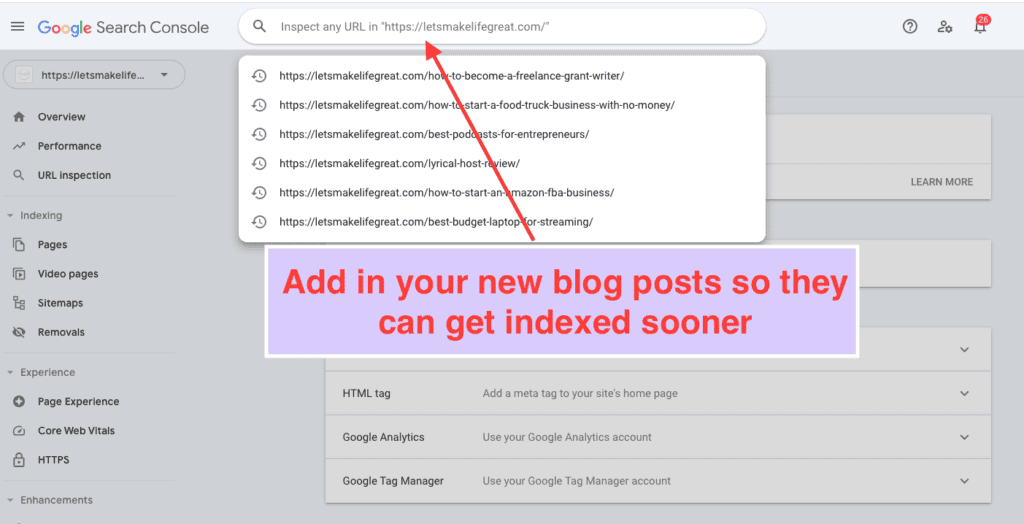 how to index your blog posts faster